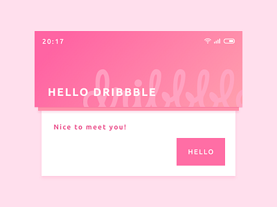 Hello Dribbble!