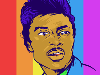 Little Richard blues design draw hand hand drawn illustrate illustration illustration art maker rock soul wacom cintiq