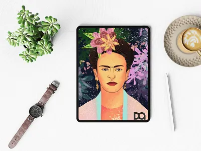 Frida Kahlo Digital Art artwork design digitalartwork graphic design illustration procreate