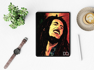 Bob Marley Digital Art artwork design digitalartwork graphic design illustration procreate vector