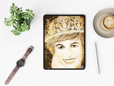 Princess Diana digital art artwork design digitalartwork graphic design illustration procreate vector