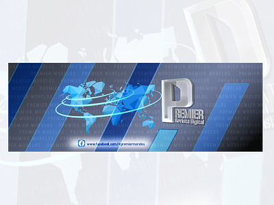 FB Cover Premier Revista Digital 3d branding design logo