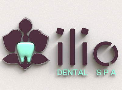 Ilio Dental Spa 3d branding design graphic design logo vector