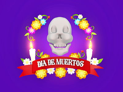 Wip Dia de Muertos 3d design graphic design illustration