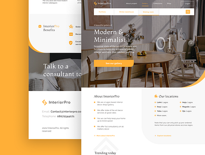 InteriorPro design logo minimal typography ui user experience ux