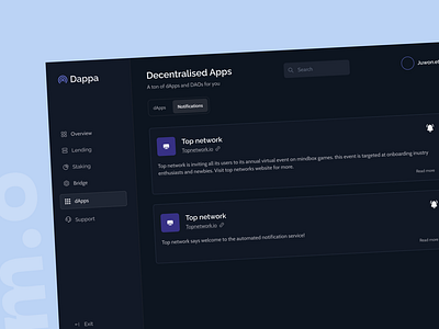 Dappa; Opt-in for dApp notifications.