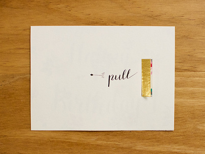 You Did It! Pull Card calligraphy card design stationery