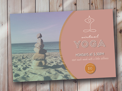 Virtual Yoga advertising branding marketing photoshop postcard yoga