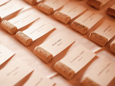 Poconos Wedding - Place Cards