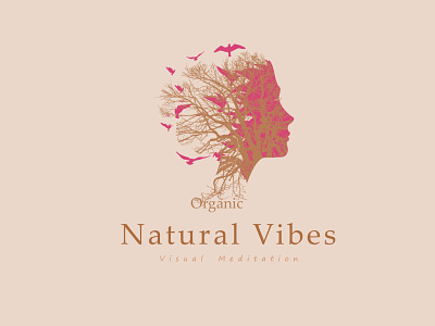 Natural Vibes Organic app branding design flat icon illustration logo minimal ux web