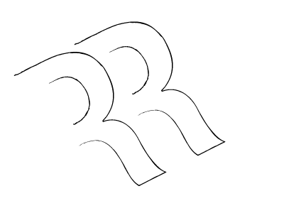 Russo and Russo concept logo sketch