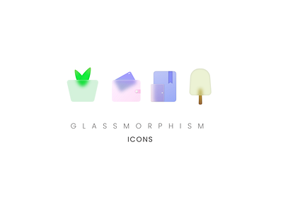 Glassmorphism icons