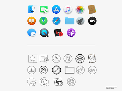 MacOS Catalina Vector icons icon design icon set icons illustration macos ui vector
