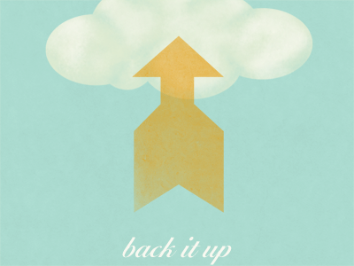 Back It Up [Orange] clouds illustration reminders