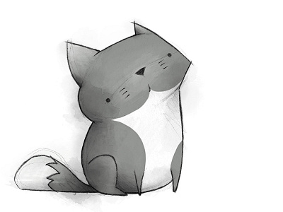 Little Fat Cat animal cat character childrens illustration hand drawn wacom