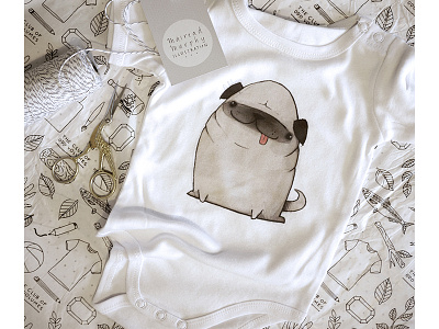 Puggle Onesie baby clothes children childrens clothes cute dog pug
