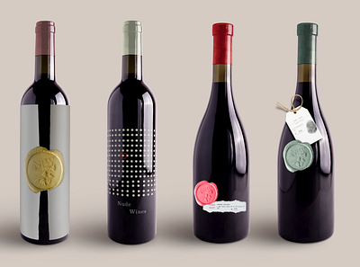 Design of wine bottle for the small handcrafted winery. branding design illustration vector