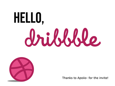 Hello Dribbble apoiio design dribbble invite inkscape thank you vector