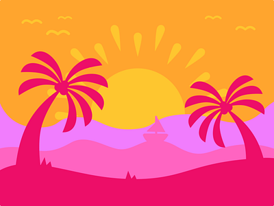 Seaside Sunset | Color Wars art color palette color wars cool design inkscape scratch vector