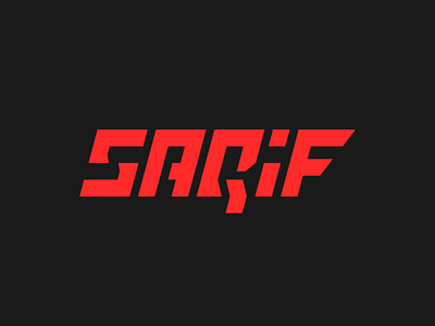 SAQIF Lettering aqil art branding colors cool dark design icon inkscape lettering logo red saqif vector