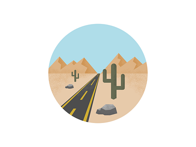 Highway art cactus desert design highway inkscape inxzhe landscape vector