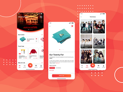 E-Commerce Mobile App app design ecommerce kpop shoppingonline ui uidesign uiux