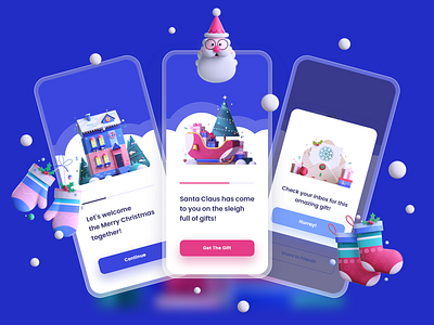 Online Holiday Gifts app christmas christmas tree design holiday mobile app mobile app design ui ui ux ui design uidesign uiux