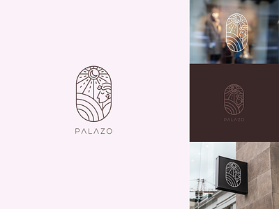 palazo logo design concept art branding design flat icon illustration illustrator logo minimal vector