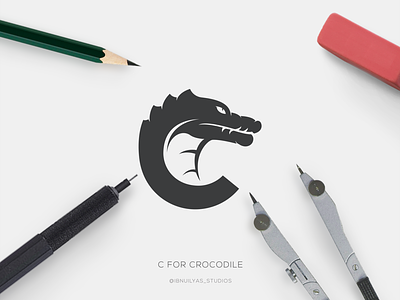 crocodile art branding design flat icon illustration illustrator logo minimal vector