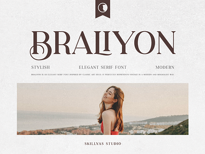 Braliyon an Elegant Font branding design font graphic design illustration illustrator logo ui ux vector