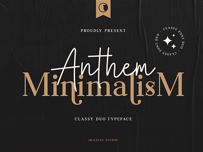 Anthem Minimalism Font Duo branding design font graphic design illustration illustrator logo ui vector