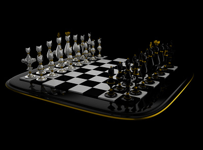Cat Chess 3d chess design maya modeling