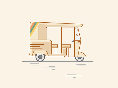 Tuk-Tuk bucketlist illustration monoline rickshaw sri lanka transportation travel tuktuk wanderlust