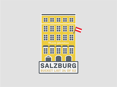 Salzburg - Mozarts Geburtshaus austria illustration line lineart mozart outline salzburg travel