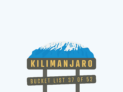 Roof of Africa bucket list illustration kilimanjaro mountain tanzania travel wanderlust