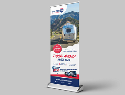 Branding Stand Banner brand identity design event banner outstanding print ready professional real estate banner rollup banner signage design stand banner unique