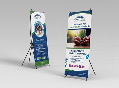 Real estate X stand banner design attractive stand banner investment print ready banner profesisonal real estate investment stand banner x stand banner