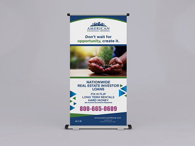 Investor Retractable Banner business banner editable banner investor banner large banner nice banner print ready quick design rollup banner stand banner