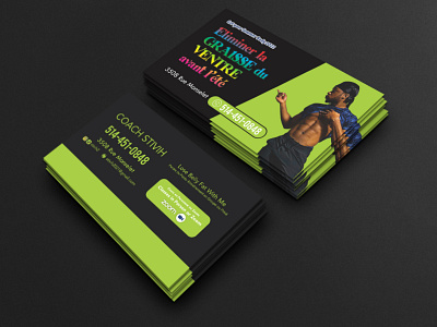 Fitness Trainer Business Card business card card design print ready product insert thank you card