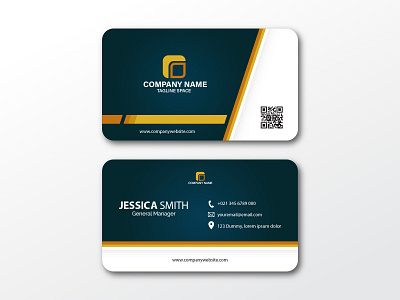 modern business card business card cards company flyer gold modern