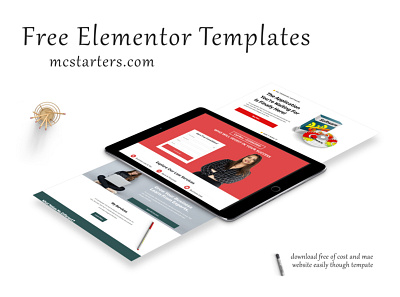 Download Free Eementor template app branding design elementor icon illustration logo typography ux vector web