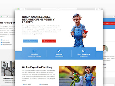 Download Free Plumber Elementor Template