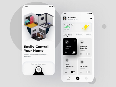 Smart Home app cleaning app ui creative creative dersign design free free ui free ui design freebie home home cleaning app ui smart smart home smart home app ui ui design