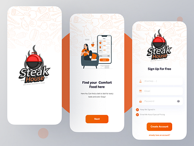 Food delivery app app creative app creative design delivery delivery app fast fast delivery figma figma design food food delivery app food delivery app ui free free figma free ui freebie ui ui design ux ux design