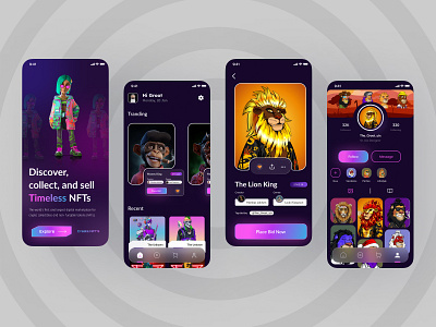 NFT App 😍 bitcoin crypto art crypto currency crypto exchange cryptocurrency dark theme dark theme ui dark ui ethereum figma ui free free figma free nft free ui nft nft ui nftart nfts ui ui design