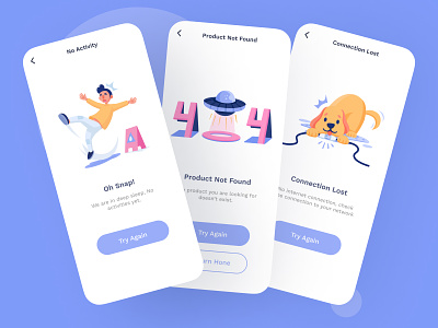 Empty States Screen 404 404 error screen access clean ui connection lost empty screen empty states screen enpty state error no internet no sanp not found notification screen permission screen design permission screen ui product not found screen splash screen ui ui design warning page