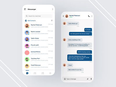 Messenger App chat chat application chatting creative ui dating figma ui free resource freebie interface live video call meeting message messages messanger messenger app redesign ui ui design ux design video call