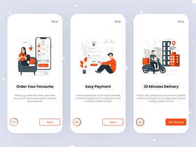 Onbording food delivery app android app design app design branding delivery fast delivery figma figma design figma ui food food delivery foodie ios app design mobile mobile ui onbording splash screen start screen ui ui design ux