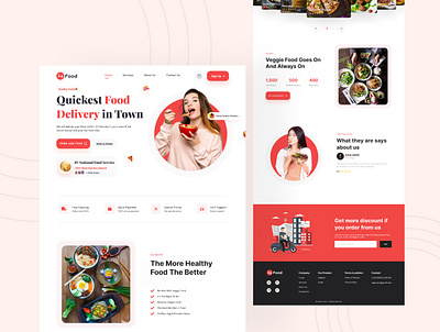 Food delivery landing page delivery delivery website figma food food web food website free free design free download free figma free landingpage free ui free ui ux freebie landing page restaurant ui ui design ux website