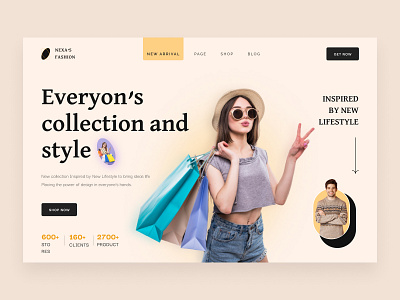 Nexa's - Fashion Website clean hero section cloth store cloths collection ecommerce shop fashion fashion hero fashion store girl cloth website hero section landing page nexa online onlineshoping shop shopping ui design user interface ux website design
